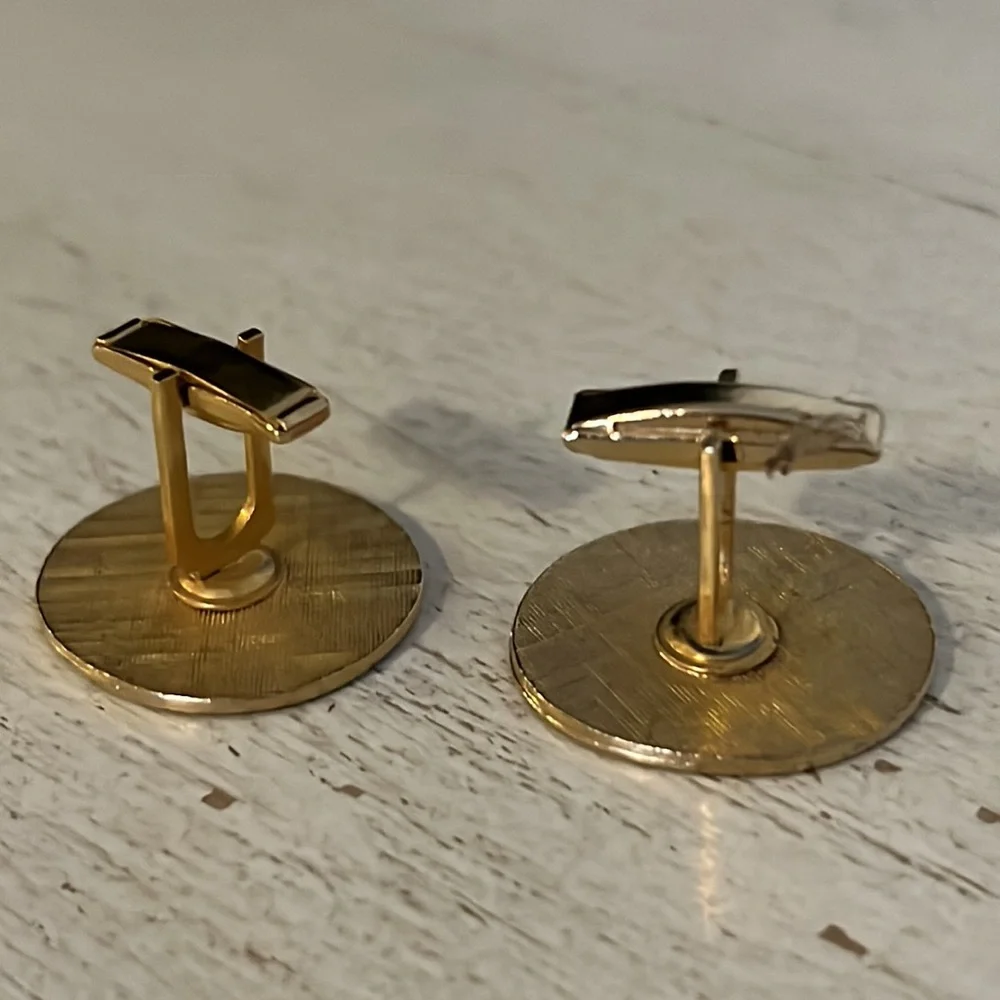 70’s vintage Dealership Toyota Corona gold plated cuff links